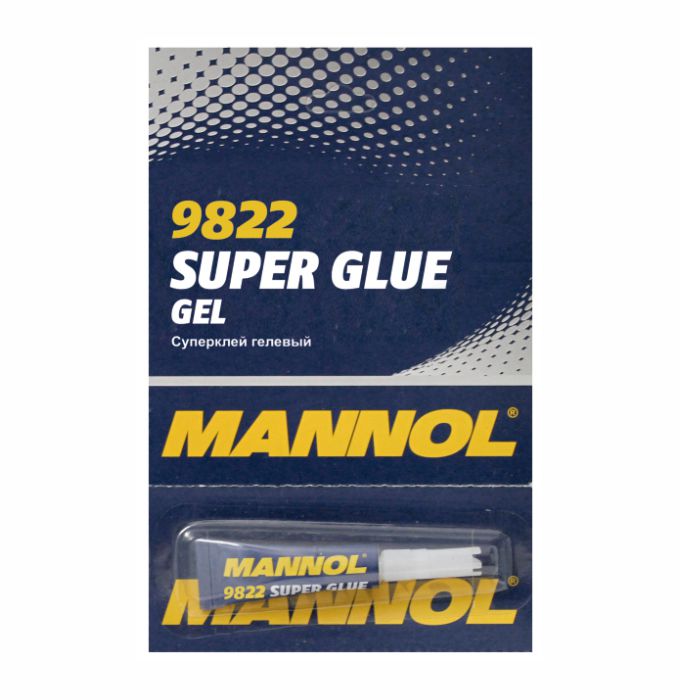 MAN-9822 Суперклей гелевый Gel Super Glue MANNOL блистер 12шт по 3гр